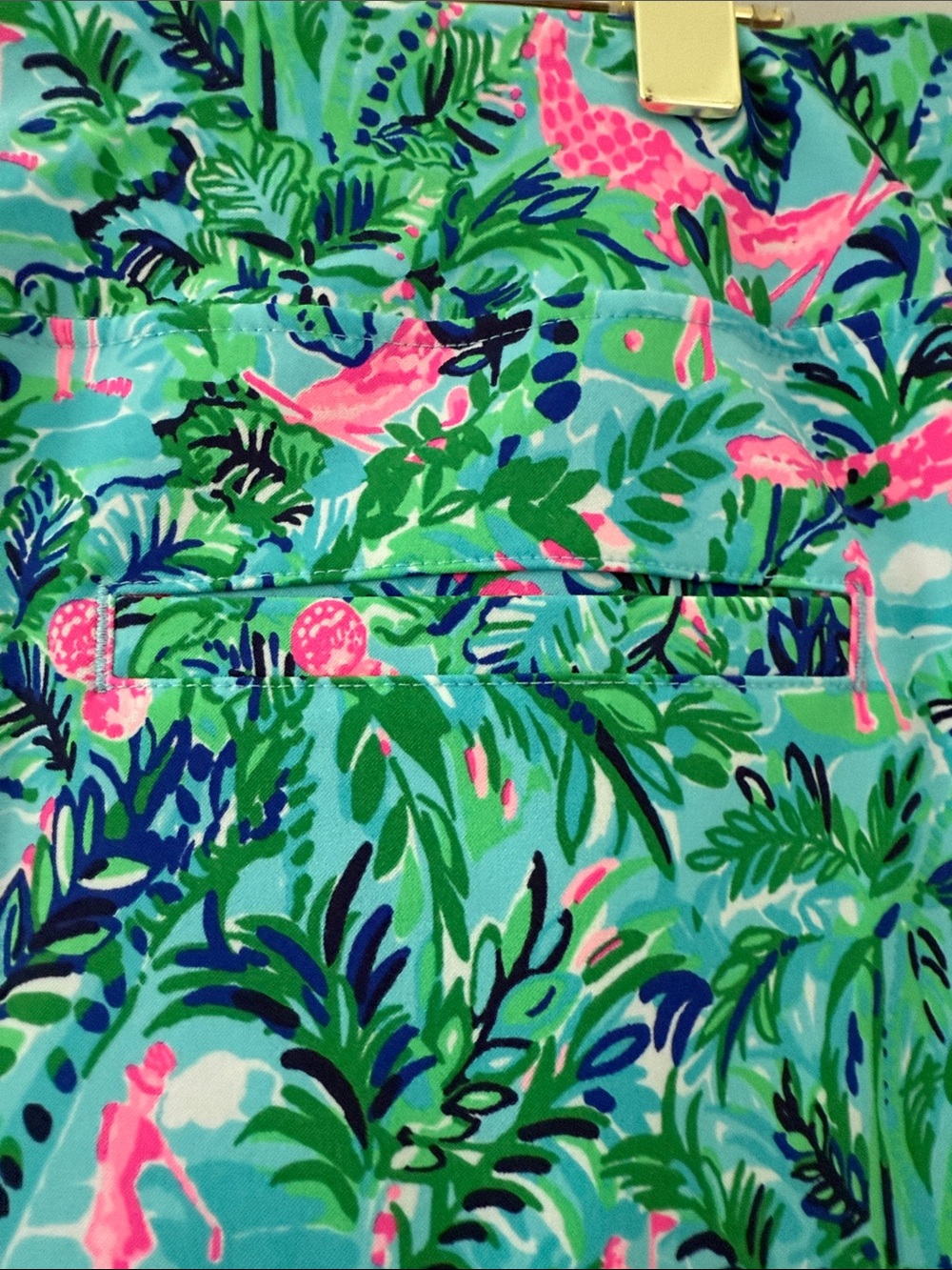 Lilly Pulitzer Tropical Mini Skort - Green & Pink - Picture 6 of 6